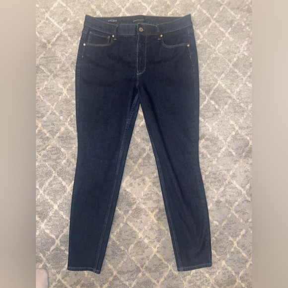 WHBM Skinny Sculpt Dark Blue Denim Jean Size-12 - Picture 4 of 6